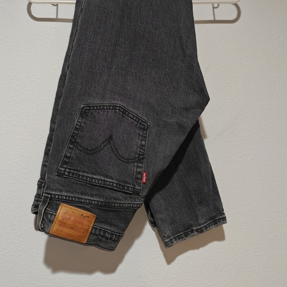 Levi's Premium 501 S Dark Wash Size 27 Skinny Jeans Fly Button Distressed - Picture 4 of 13